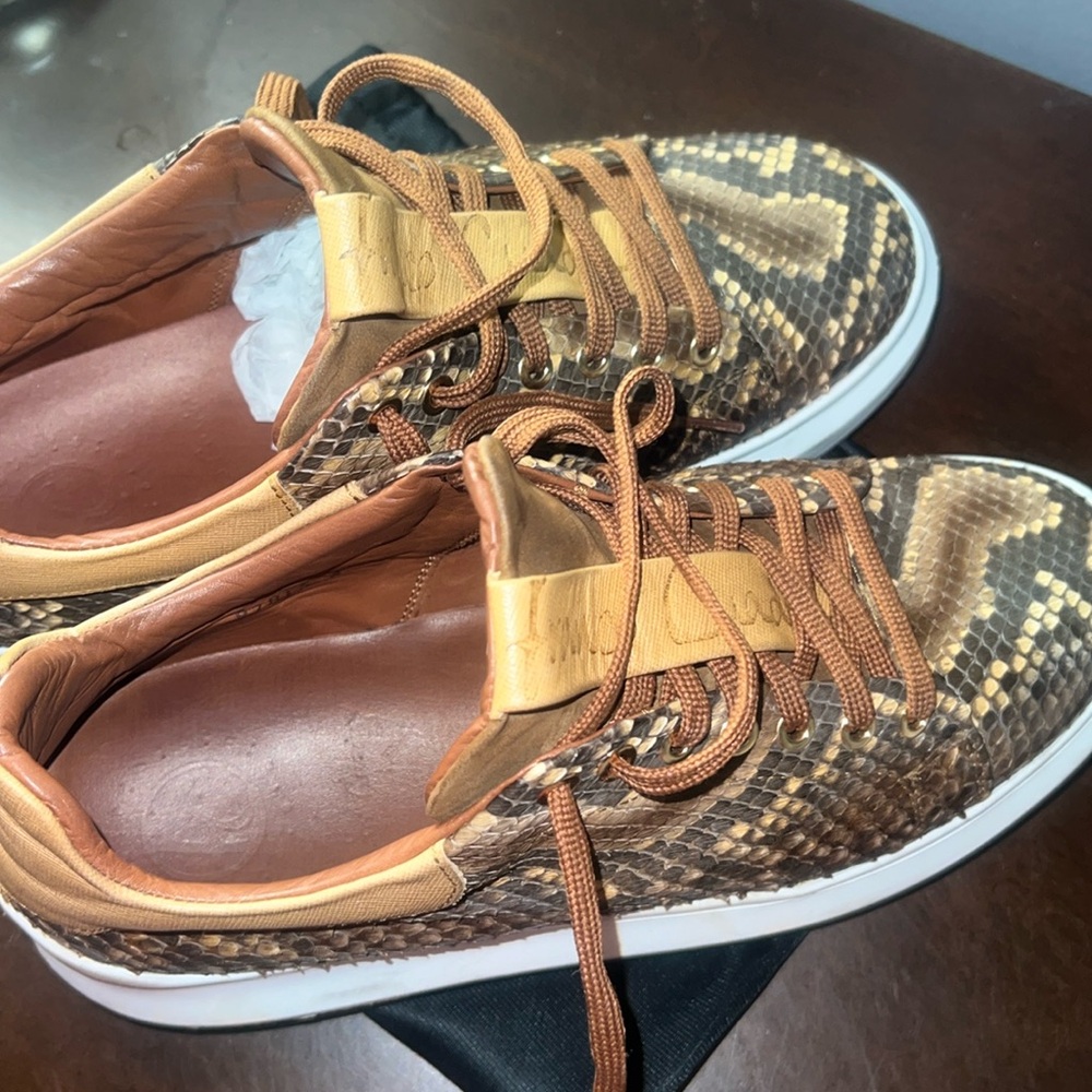 Cuadra tobacco casual fashion python sneakers for women size 8.5